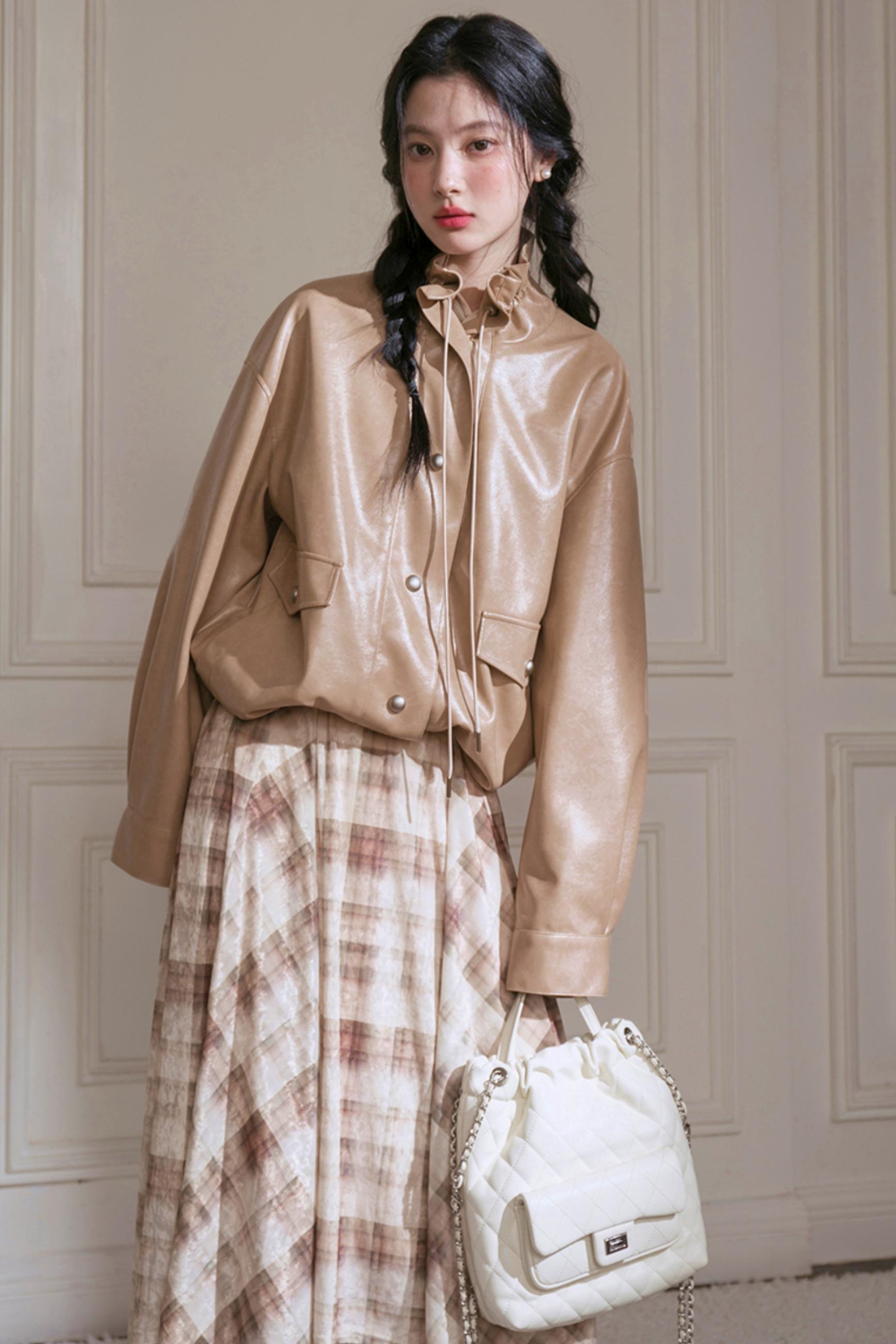Amber Streamer Leather Jacket – UrbanSheek