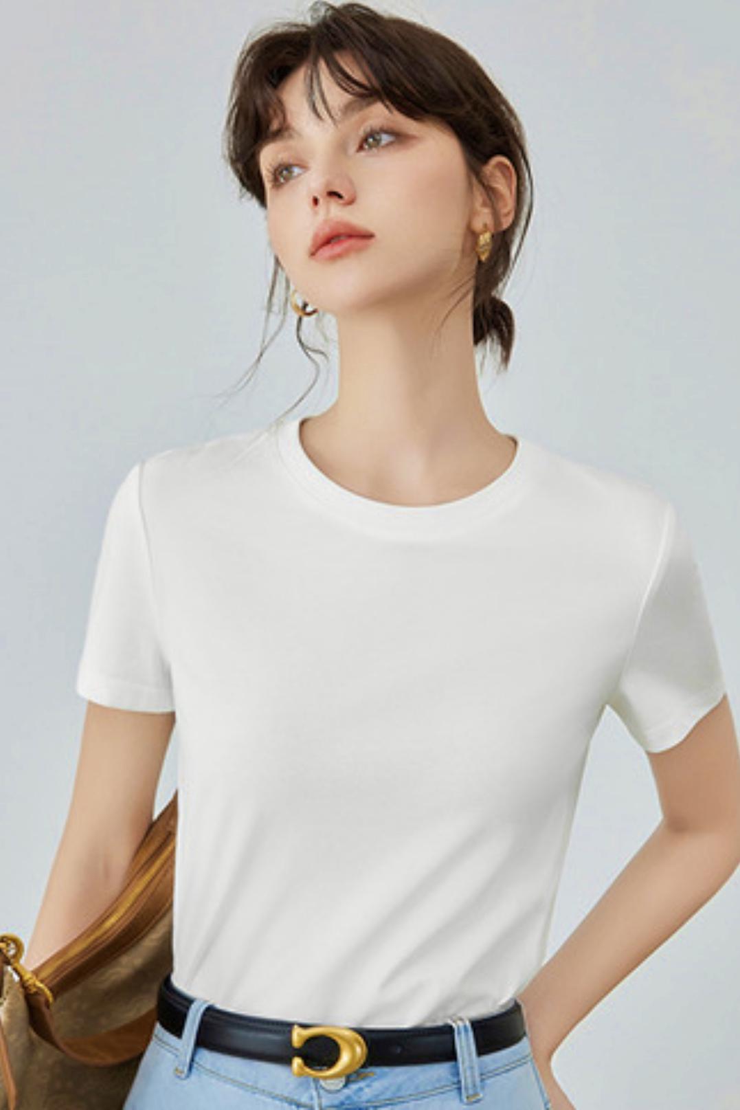 Slim Fit Lily Style White Tee