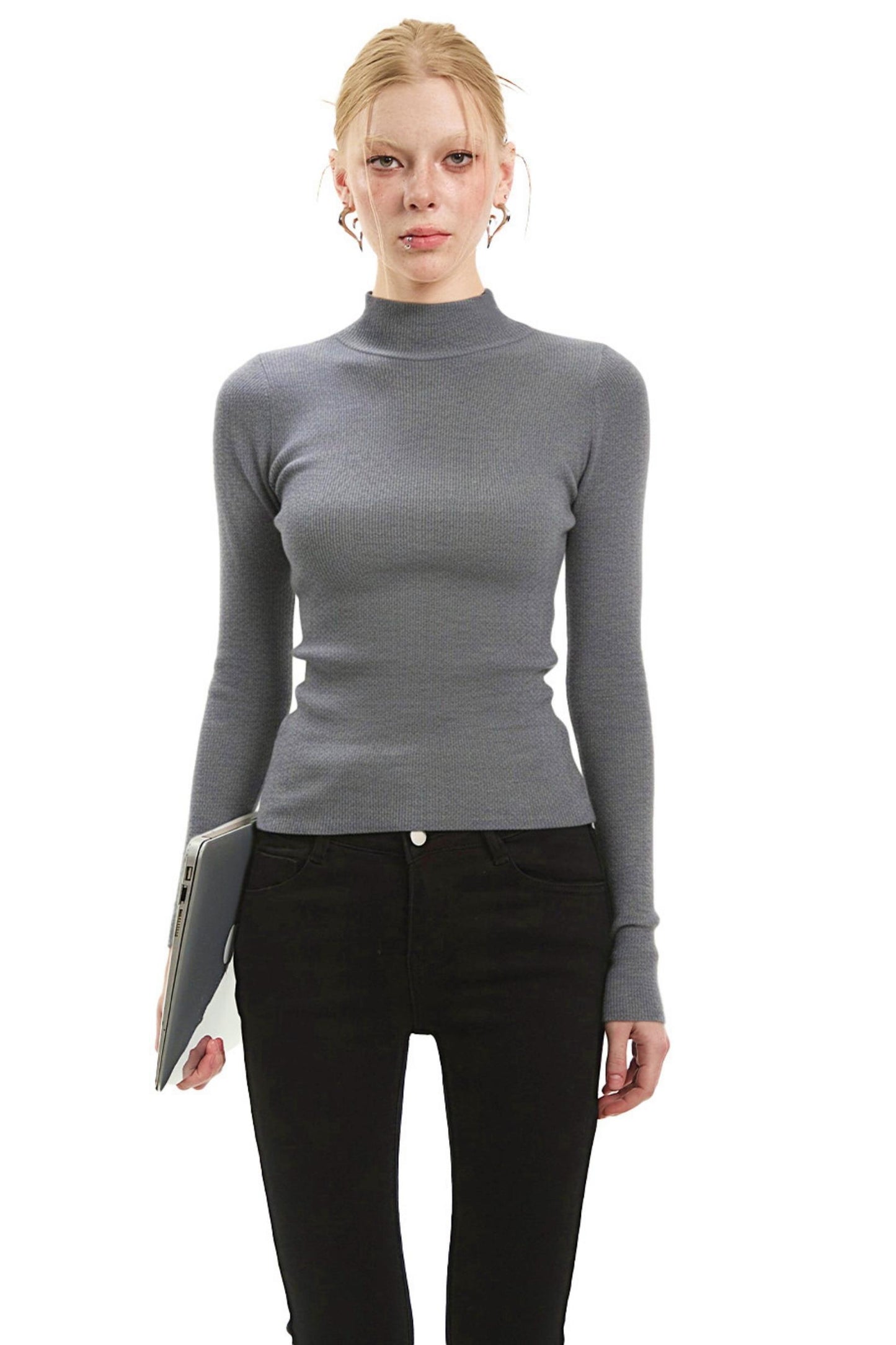 Black Knit Slimming Top