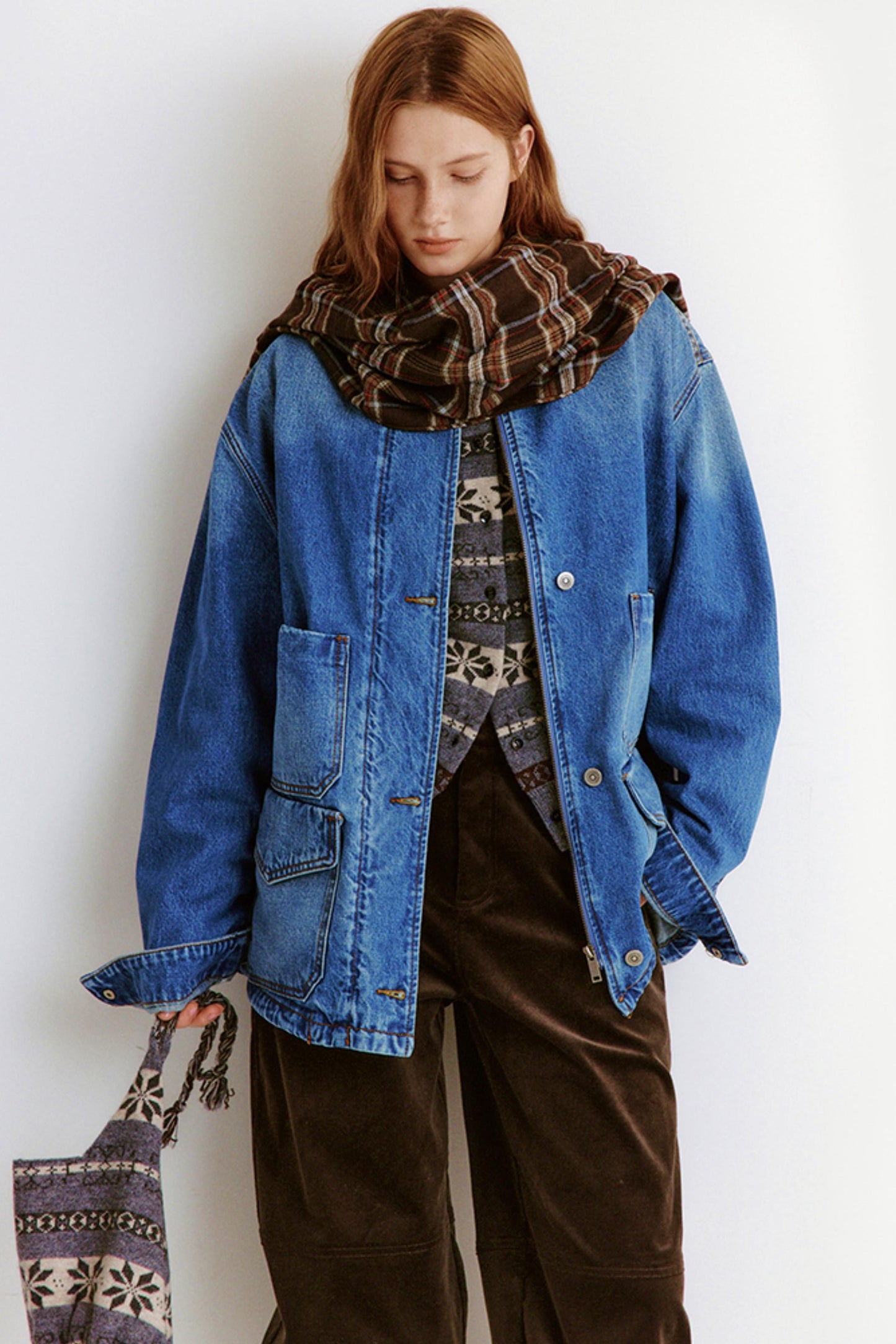 Washed Denim Jacket With Pockets