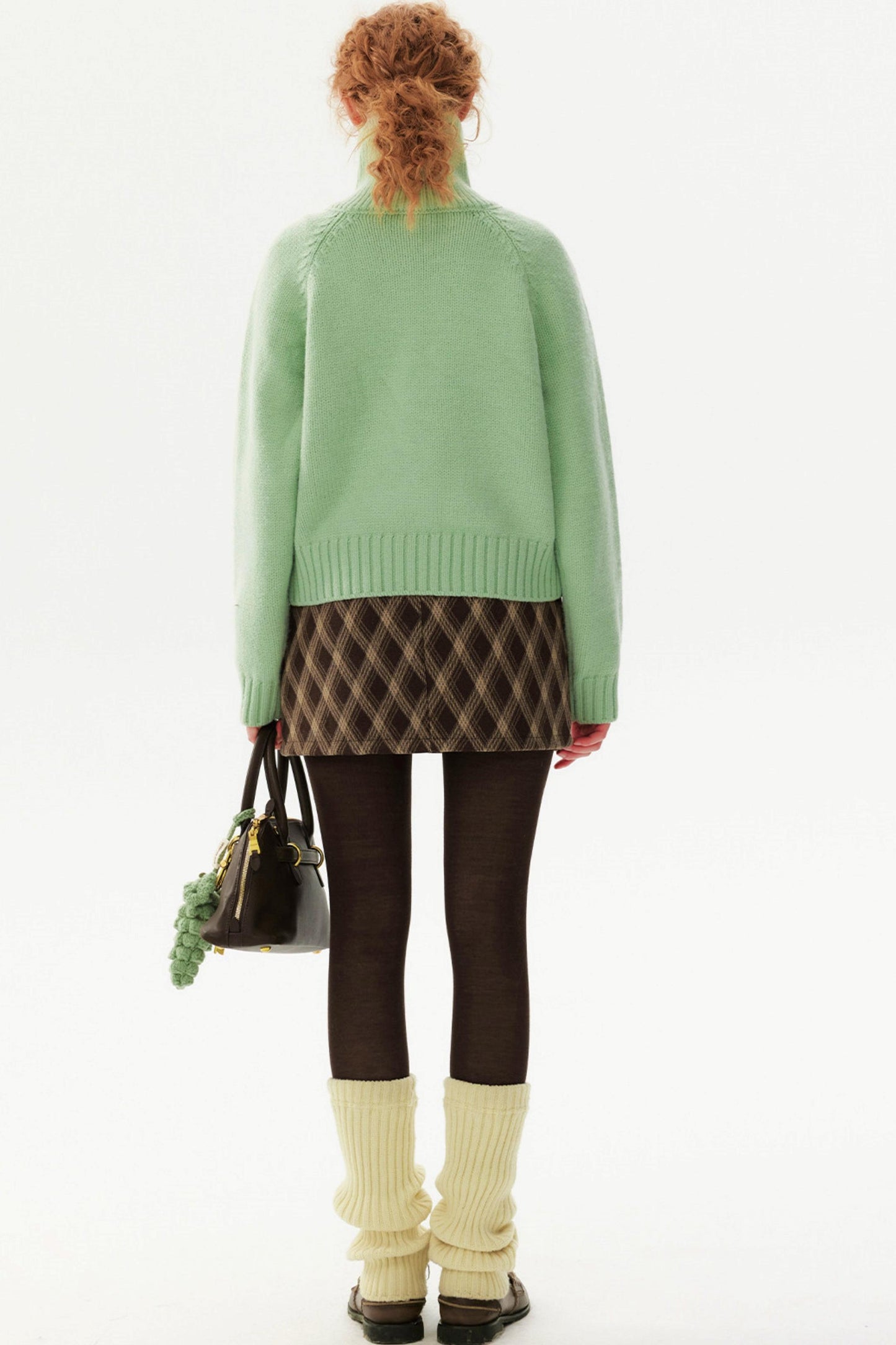 Light Bean Green Toggle Sweater