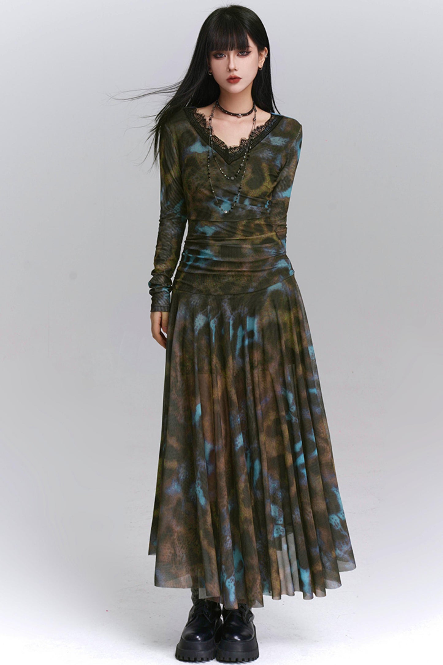 Autumn Beauty Waist Dress