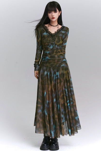 Autumn Beauty Waist Dress