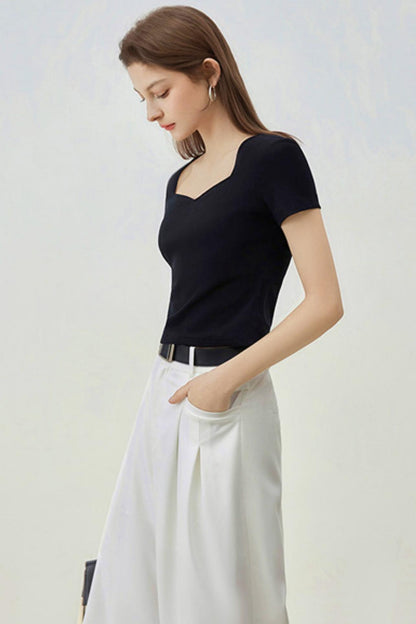 Retro Square Neck Tee