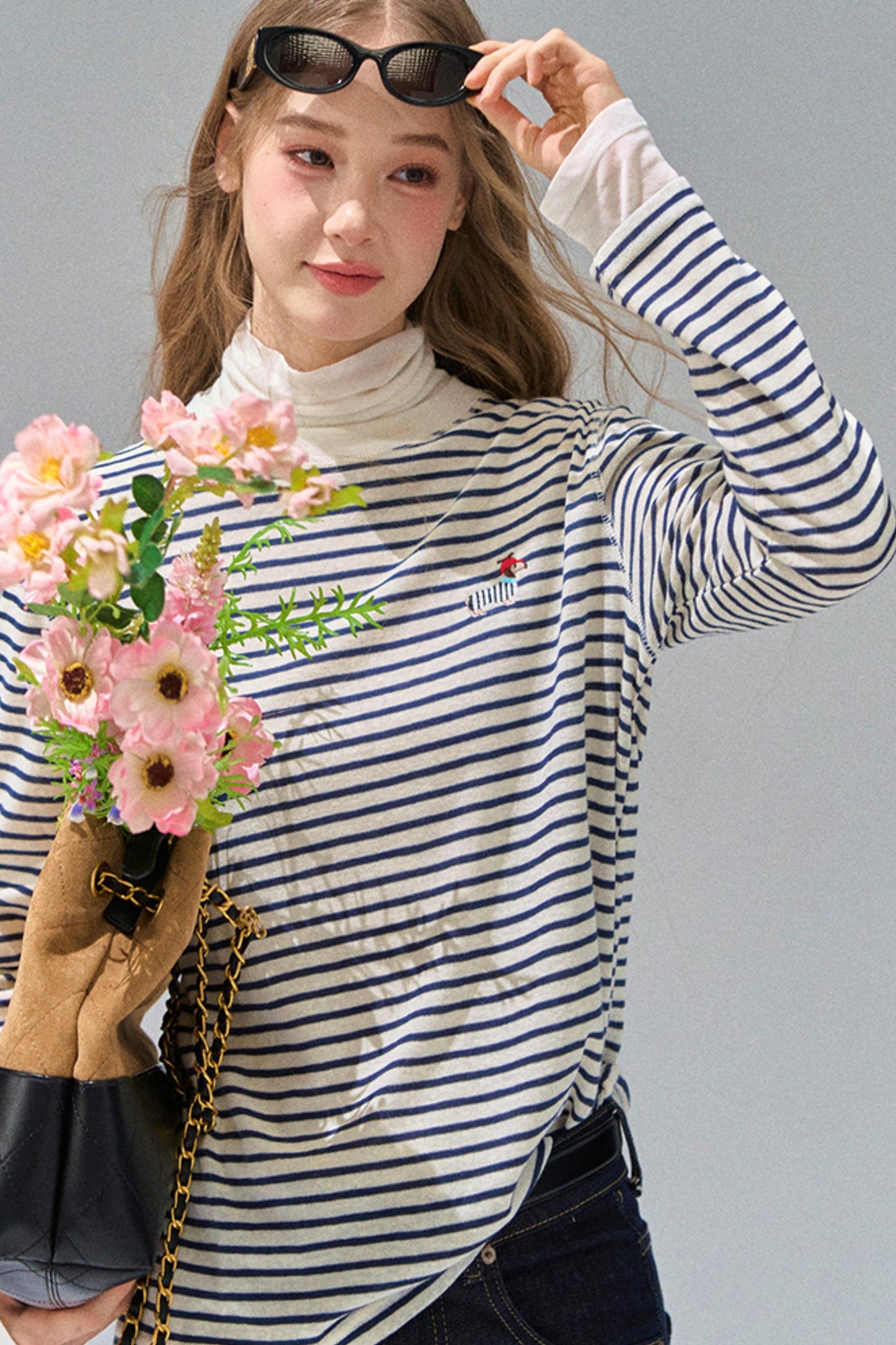 Striped Knitted Base Layer T-Shirt