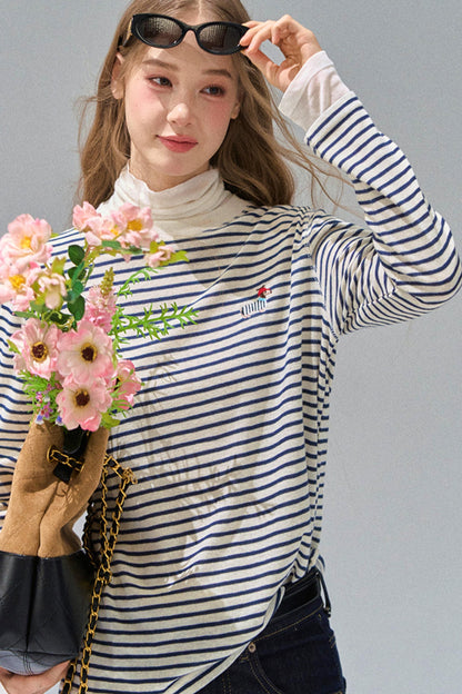 Striped Knitted Base Layer T-Shirt