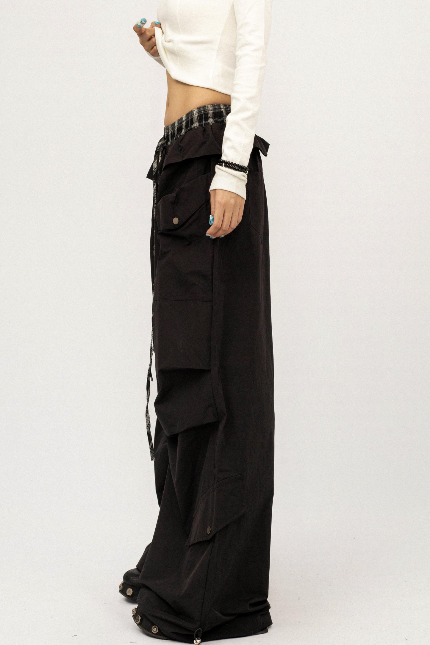 Retro Black Lace Pants