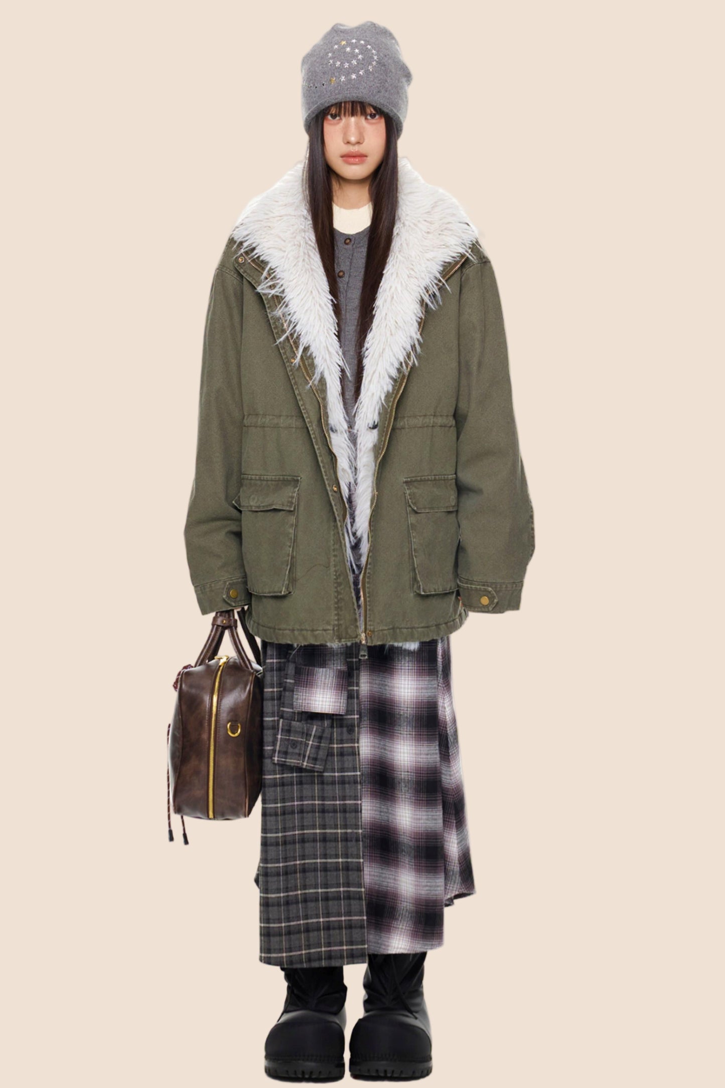 Fur Collar Vintage Jacket