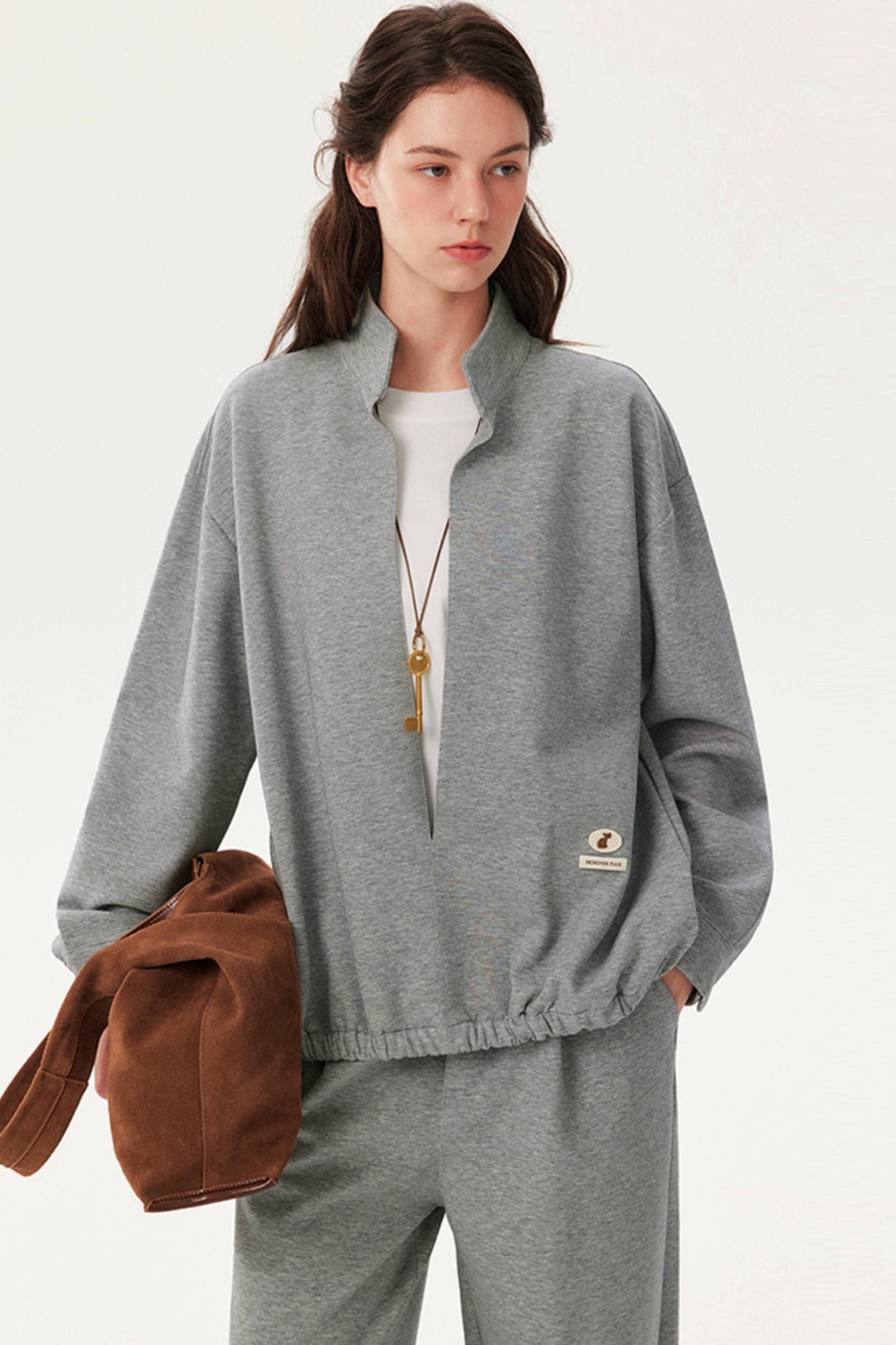 Fake Two-Piece Sweatshirt Pants Set-Up