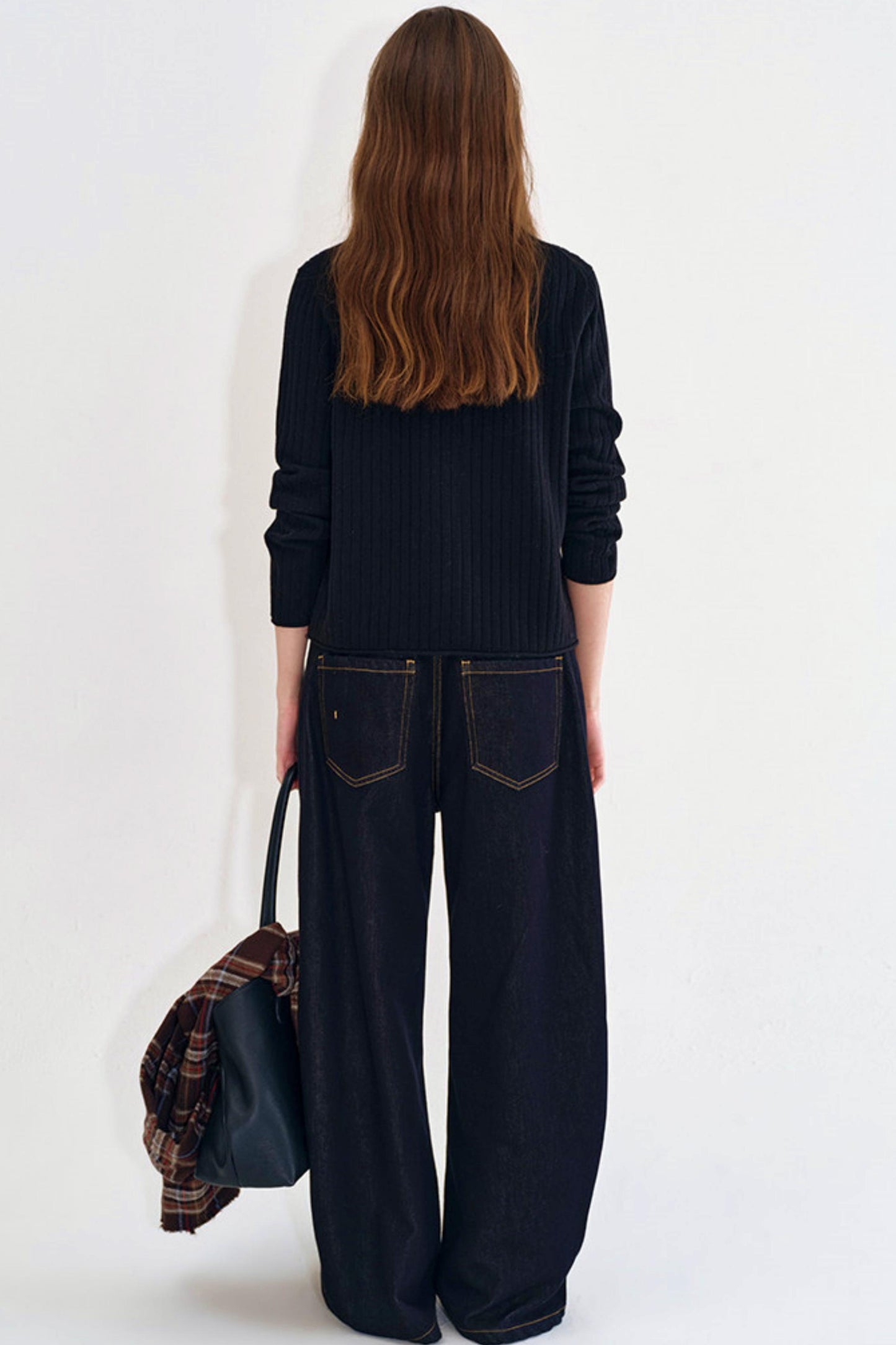 Rolled Edge Double Zipper Knit Cardigan