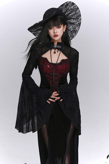 Sexy Gothic Halloween Camisole Dress Set-Up