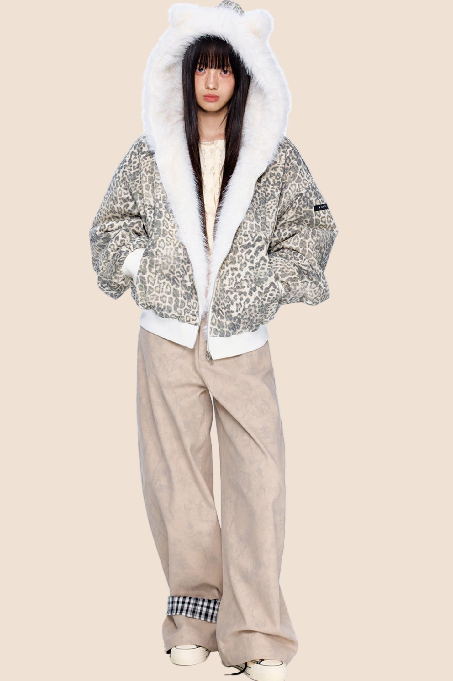 Reversible Leopard Hooded Jacket