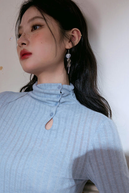 Oxygen Blue Turtleneck Sweater