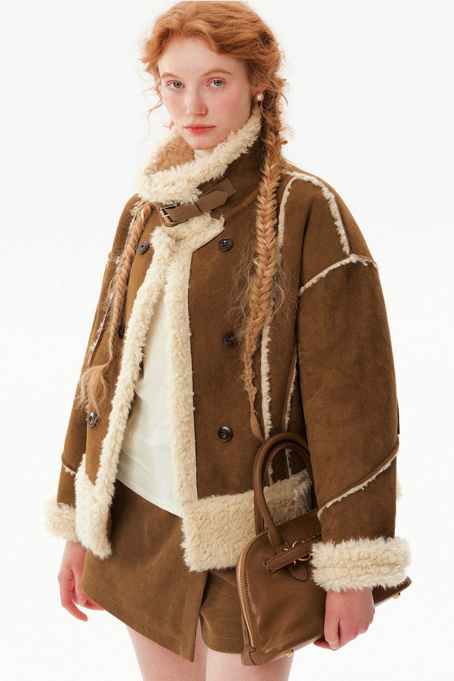 Retro Faux Shearling Coat