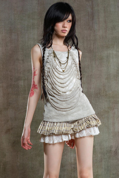 Color-Block Skort Deluxe Skirt