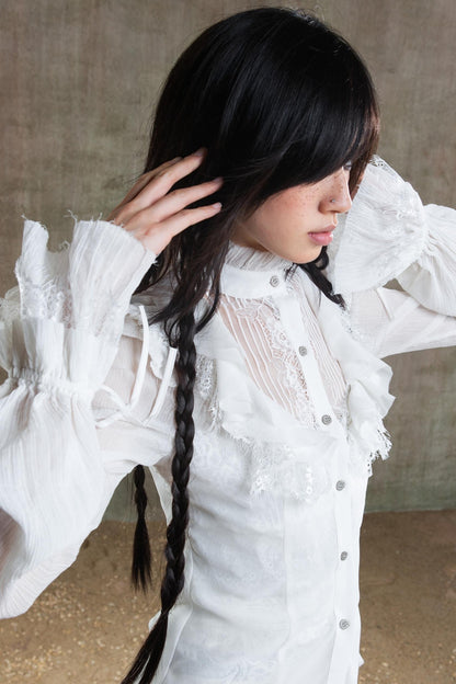 Chiffon Court Tunic Shirt