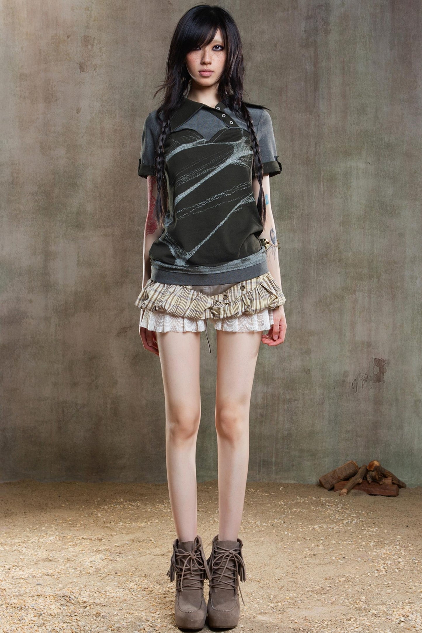 Color-Block Skort Deluxe Skirt