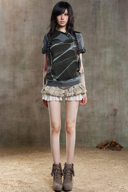 Color-Block Skort Deluxe Skirt