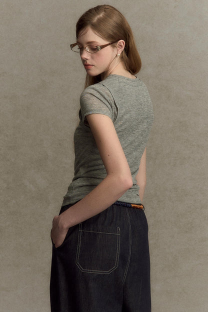 Slim Round Graphic Tee