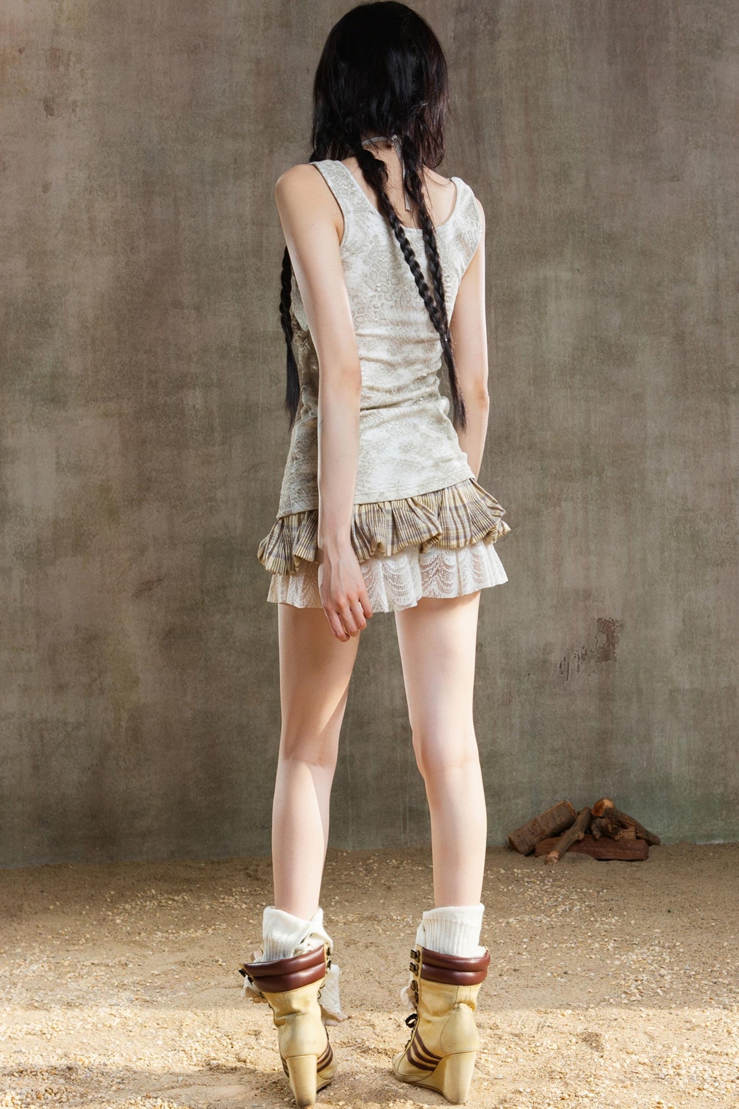 Color-Block Skort Deluxe Skirt