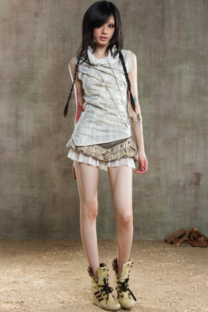 Color-Block Skort Deluxe Skirt