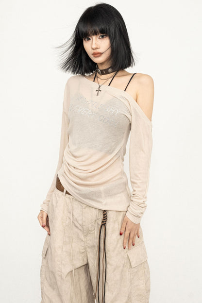 Slim Fit Black Off-Shoulder Blouse