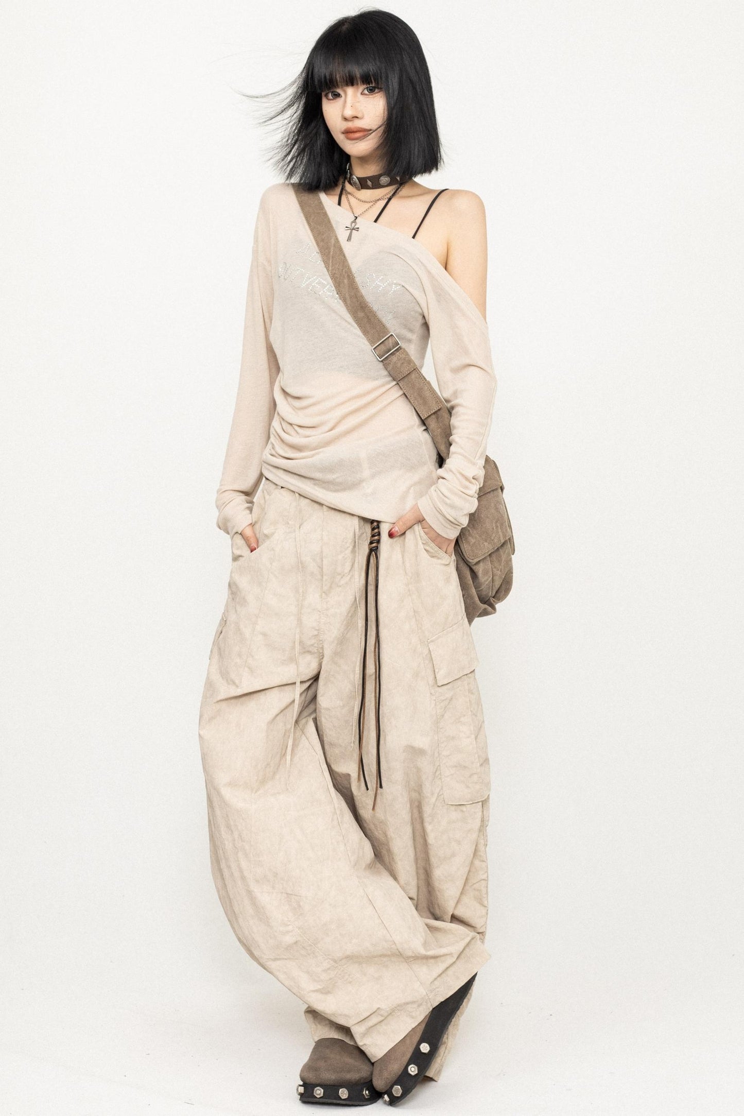 Slim Fit Black Off-Shoulder Blouse