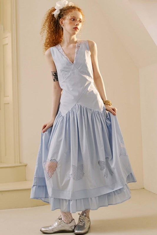 Elegant V-Neck Lace Dress