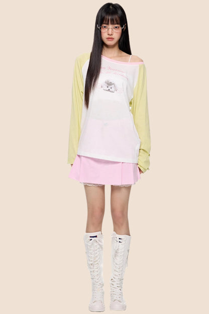 Color Block Sun Protection Smock Top