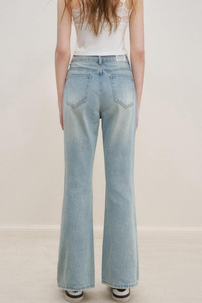 French Lace Flare Jeans