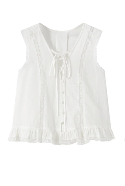 Sleeveless Lace Suit Set-Up