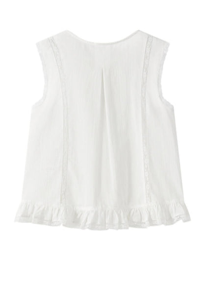 Sleeveless Lace Suit Set-Up