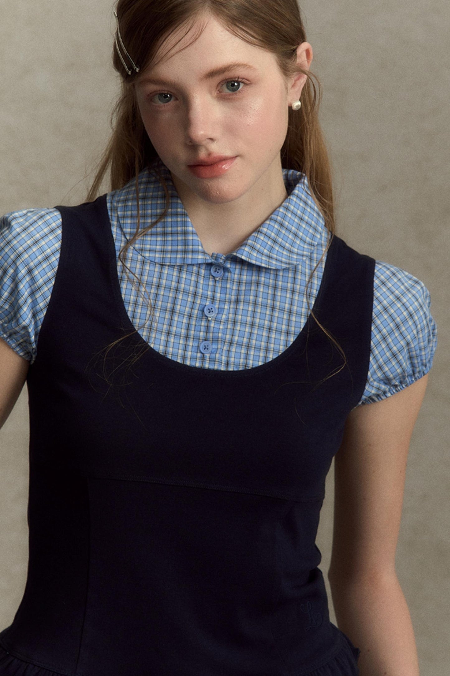 Chic Plaid Bubble Top