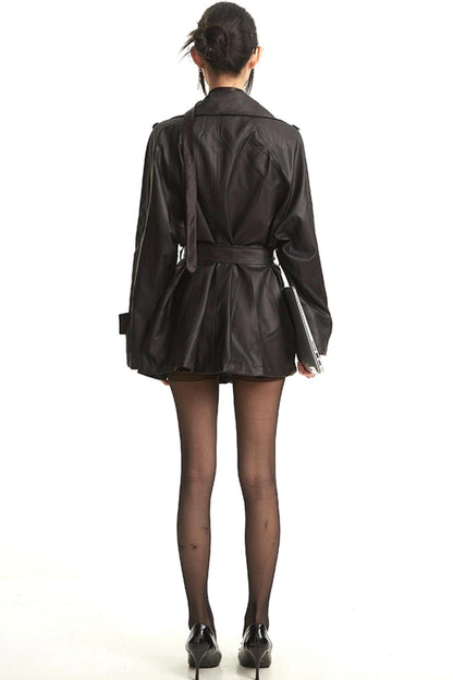 Black Lace Trench Coat