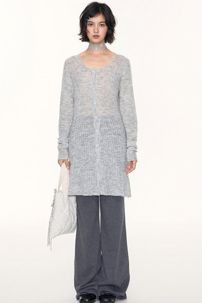 Star Jacquard Knit Cardigan Top