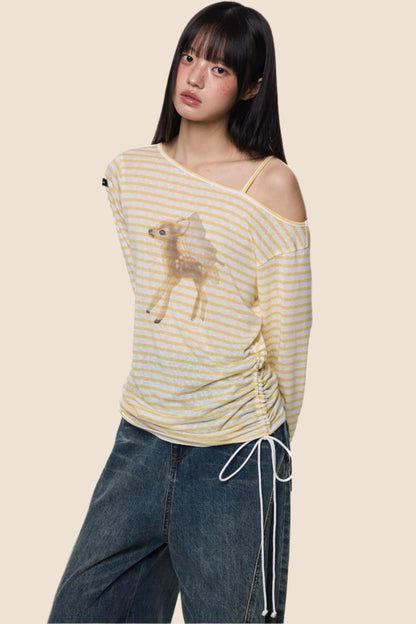 Slant Shoulder Sunscreen Tee