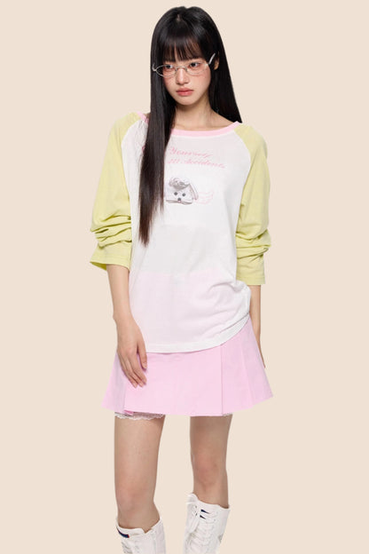 Color Block Sun Protection Smock Top