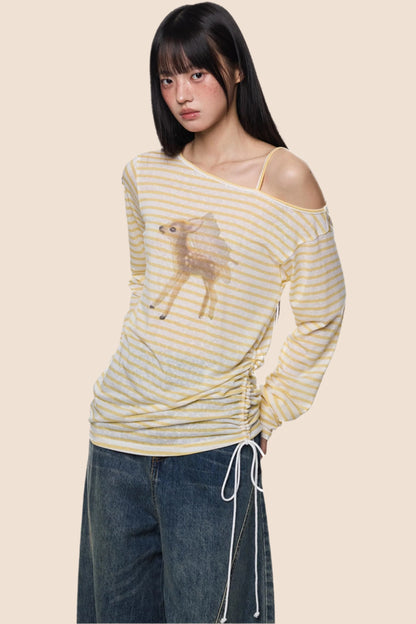 Slant Shoulder Sunscreen Tee