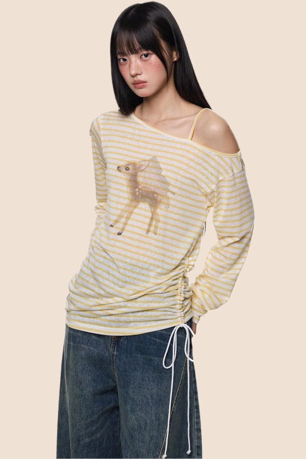 Slant Shoulder Sunscreen Tee