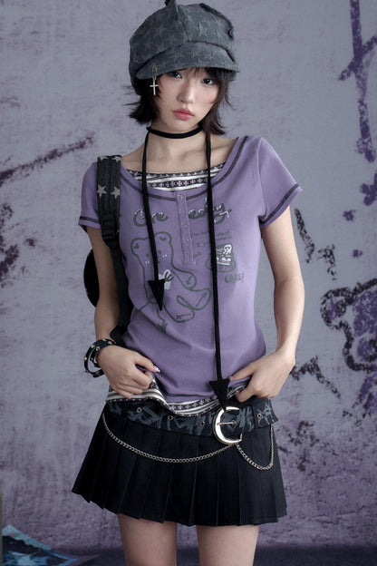 High Rise Curve Skirt