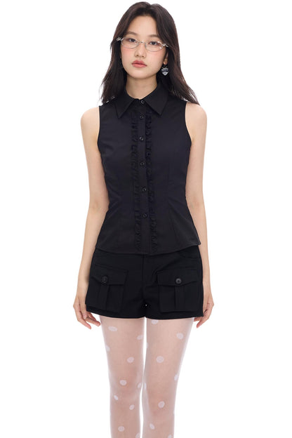 Two-Tone Lace Tank Top