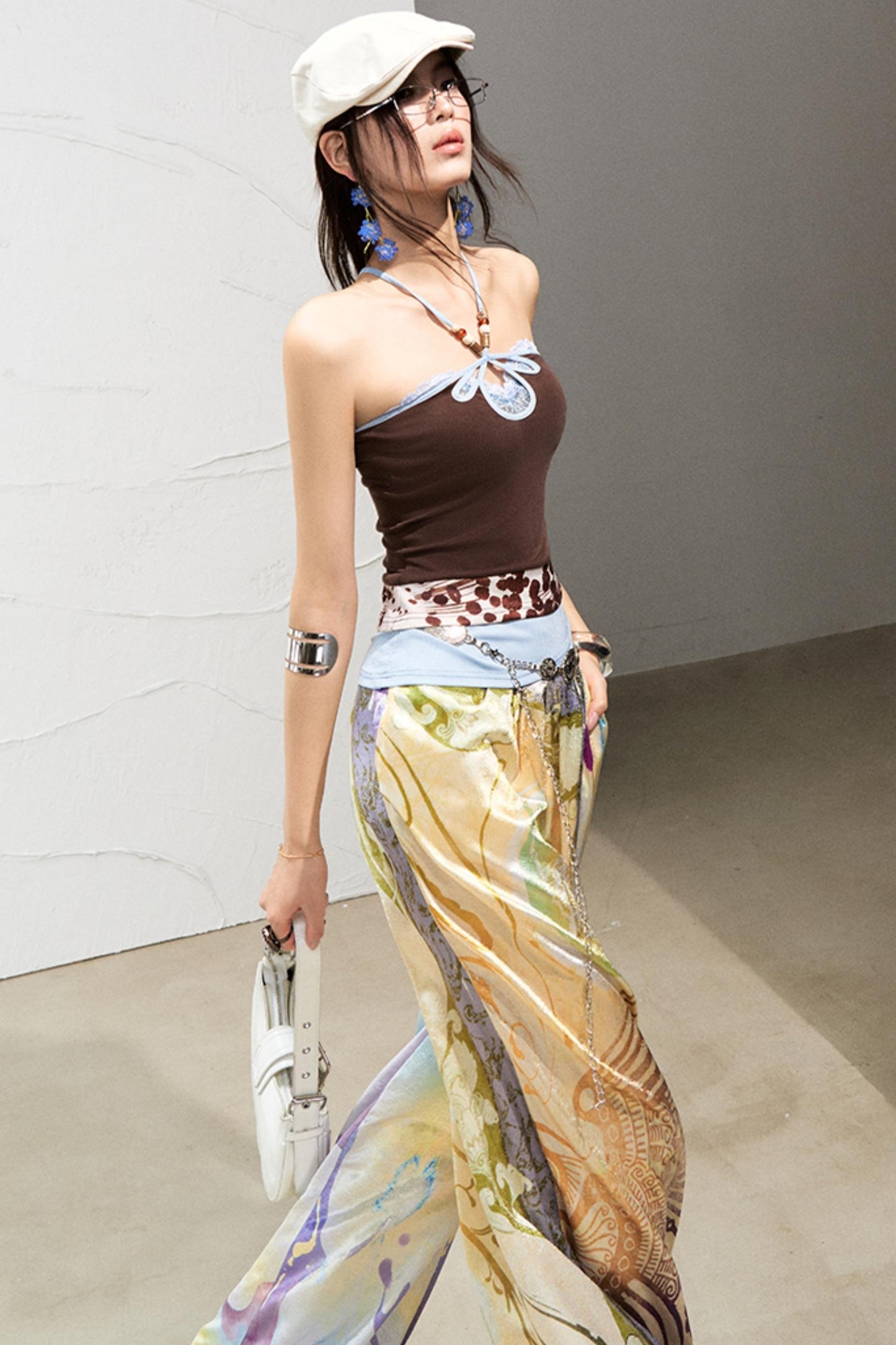 West Draped Wide-Leg Trousers