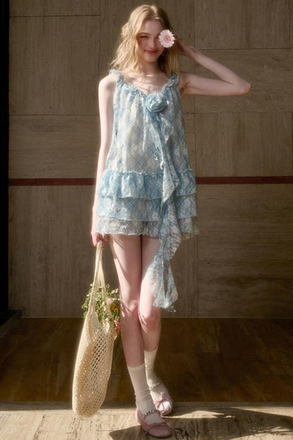 Floral Halter Babydoll Dress