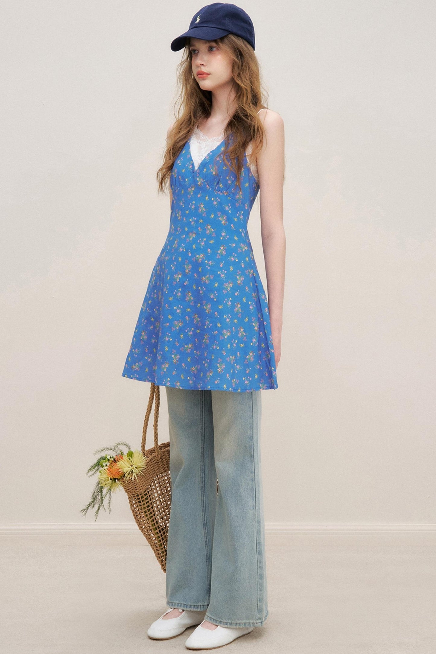 French Lace Flare Jeans