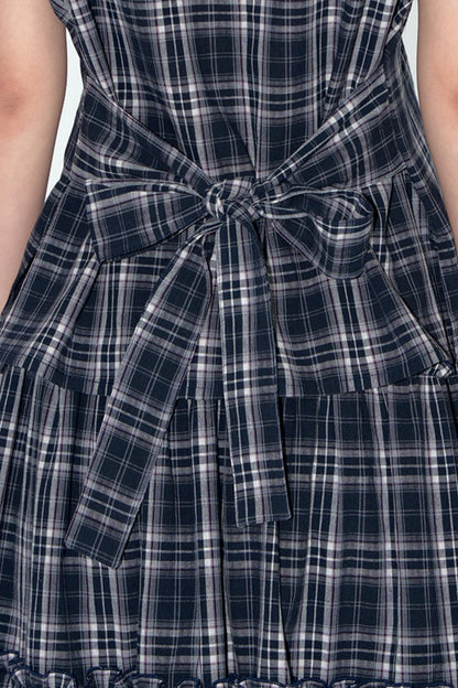 Sweet Cotton Plaid Skirt Set-Up