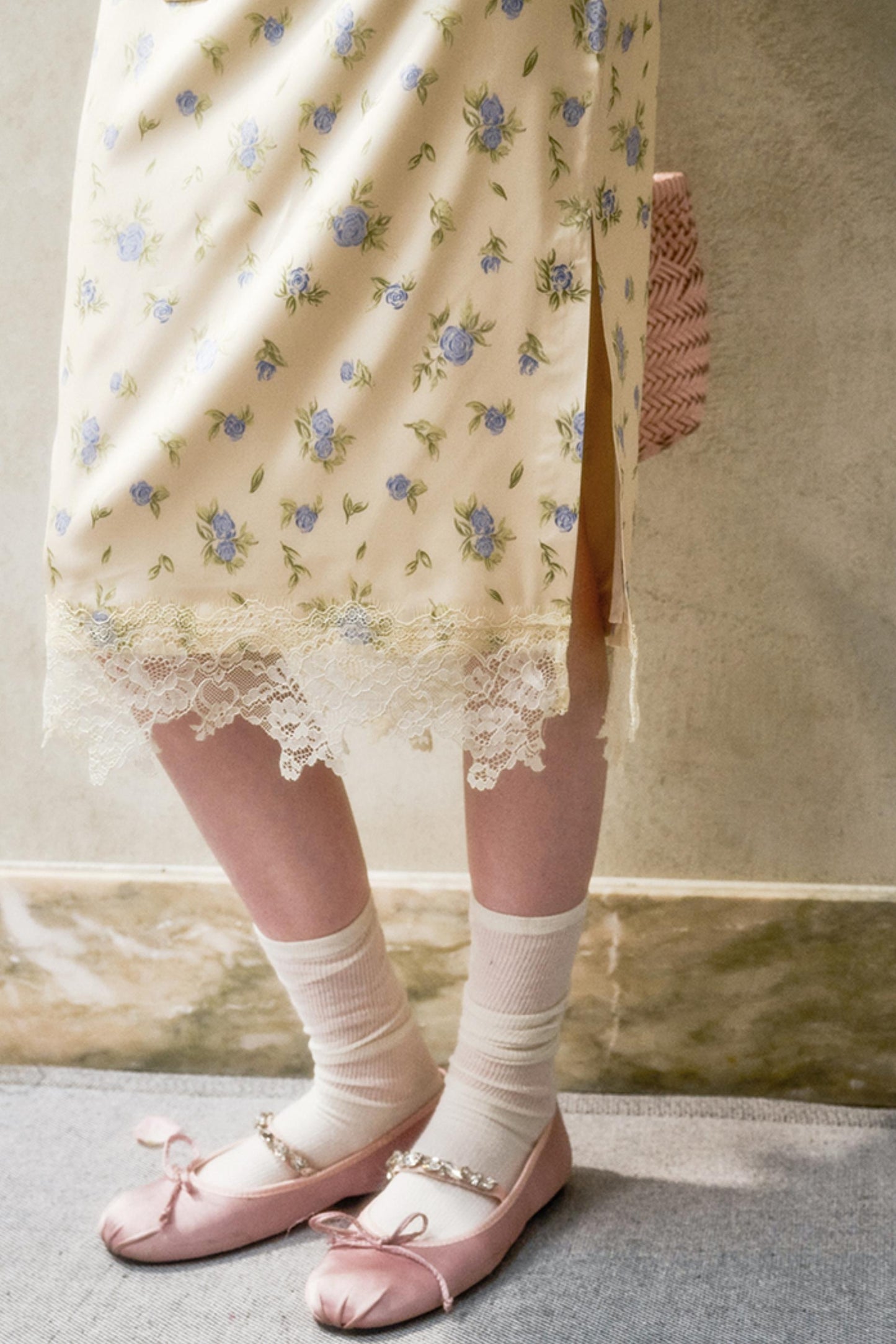 Lemon Lace Skirt With Shirt Set-Up