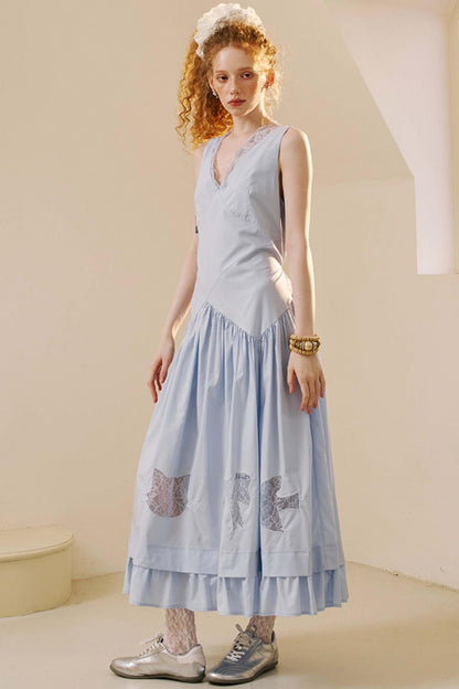 Elegant V-Neck Lace Dress