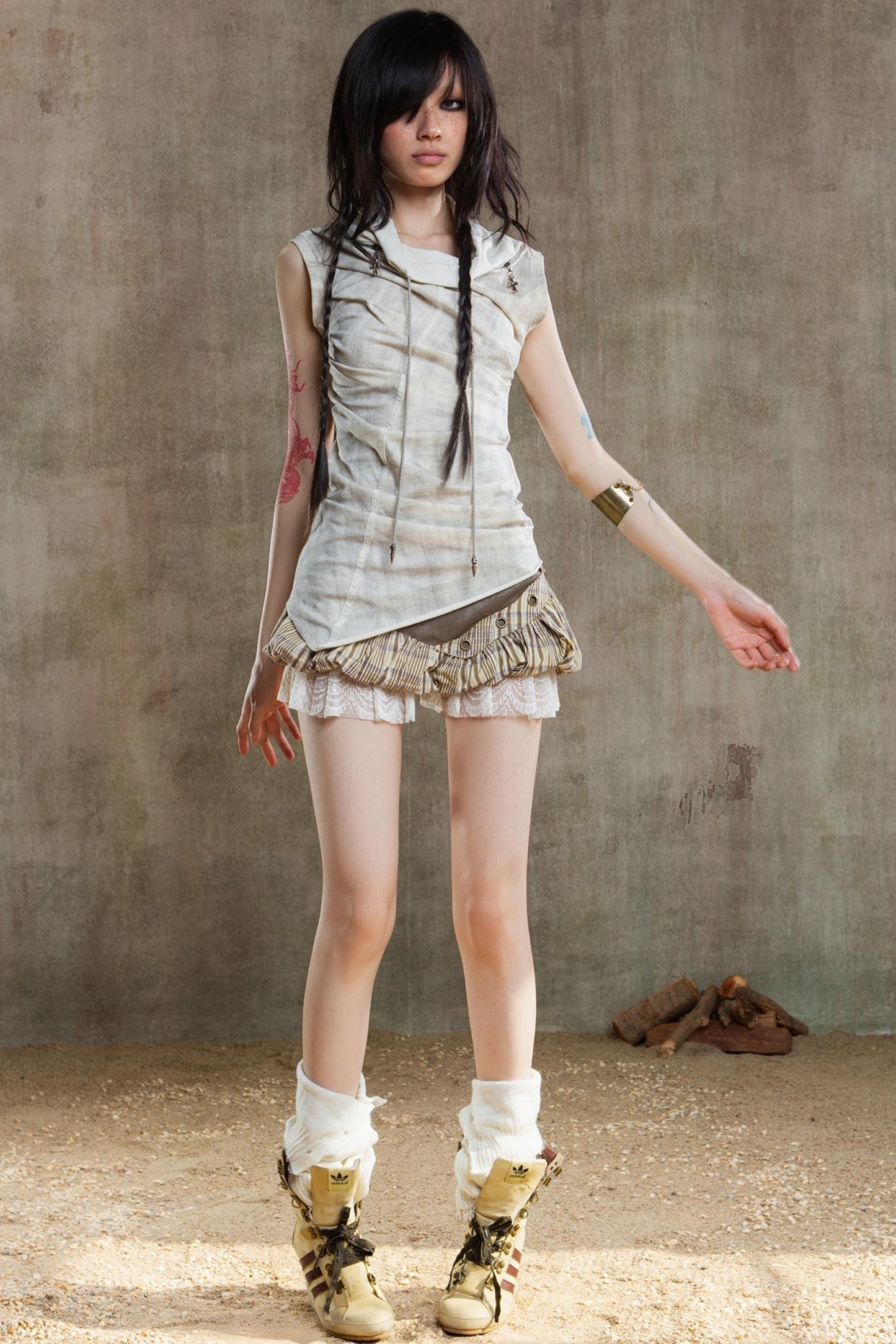 Color-Block Skort Deluxe Skirt