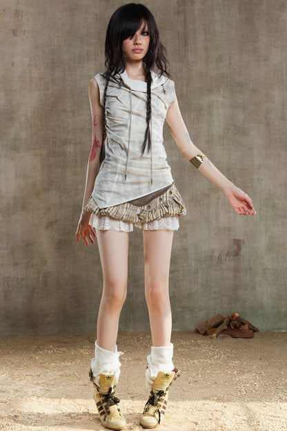 Color-Block Skort Deluxe Skirt