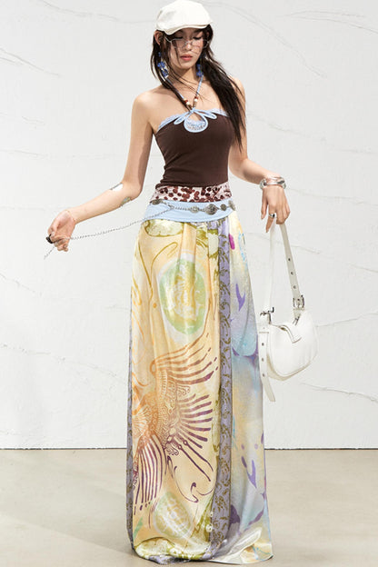 West Draped Wide-Leg Trousers